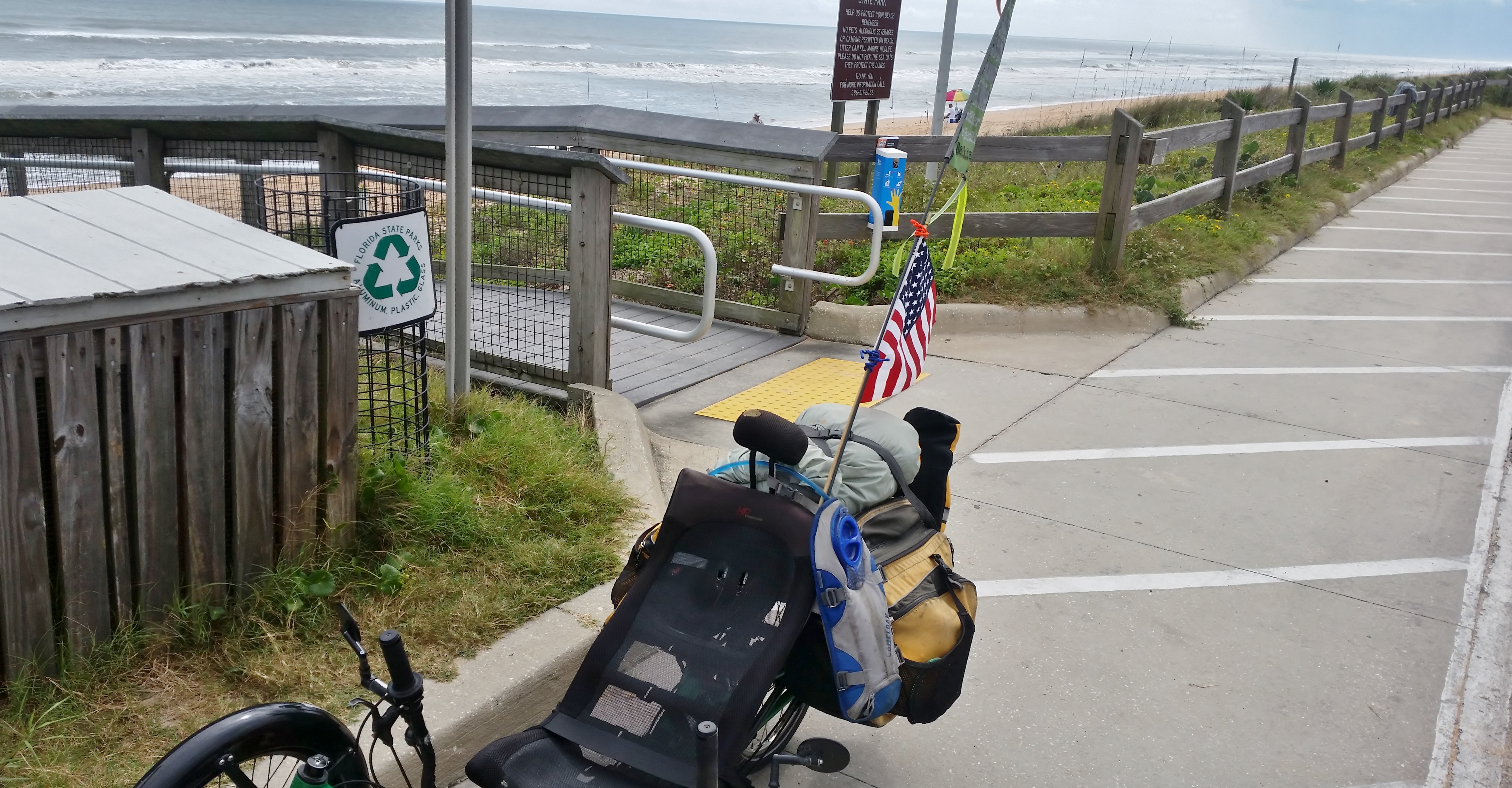 I did it! I rode my trike all the way across Florida to the Atlantic Ocean!