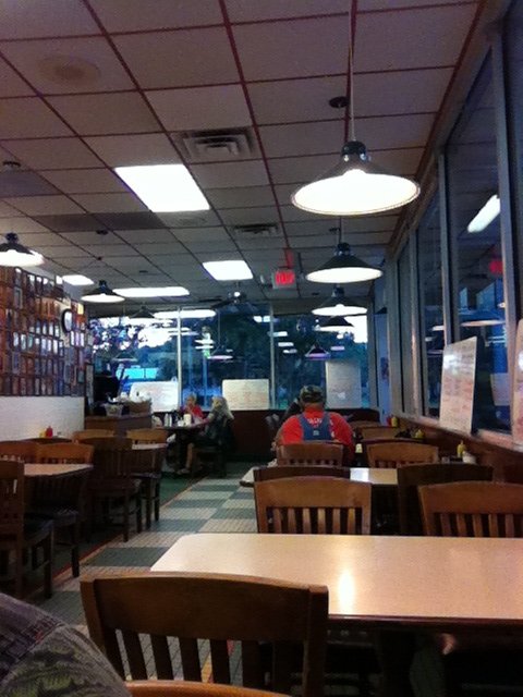 Interior shot of the Big Rig Diner early in the morning
