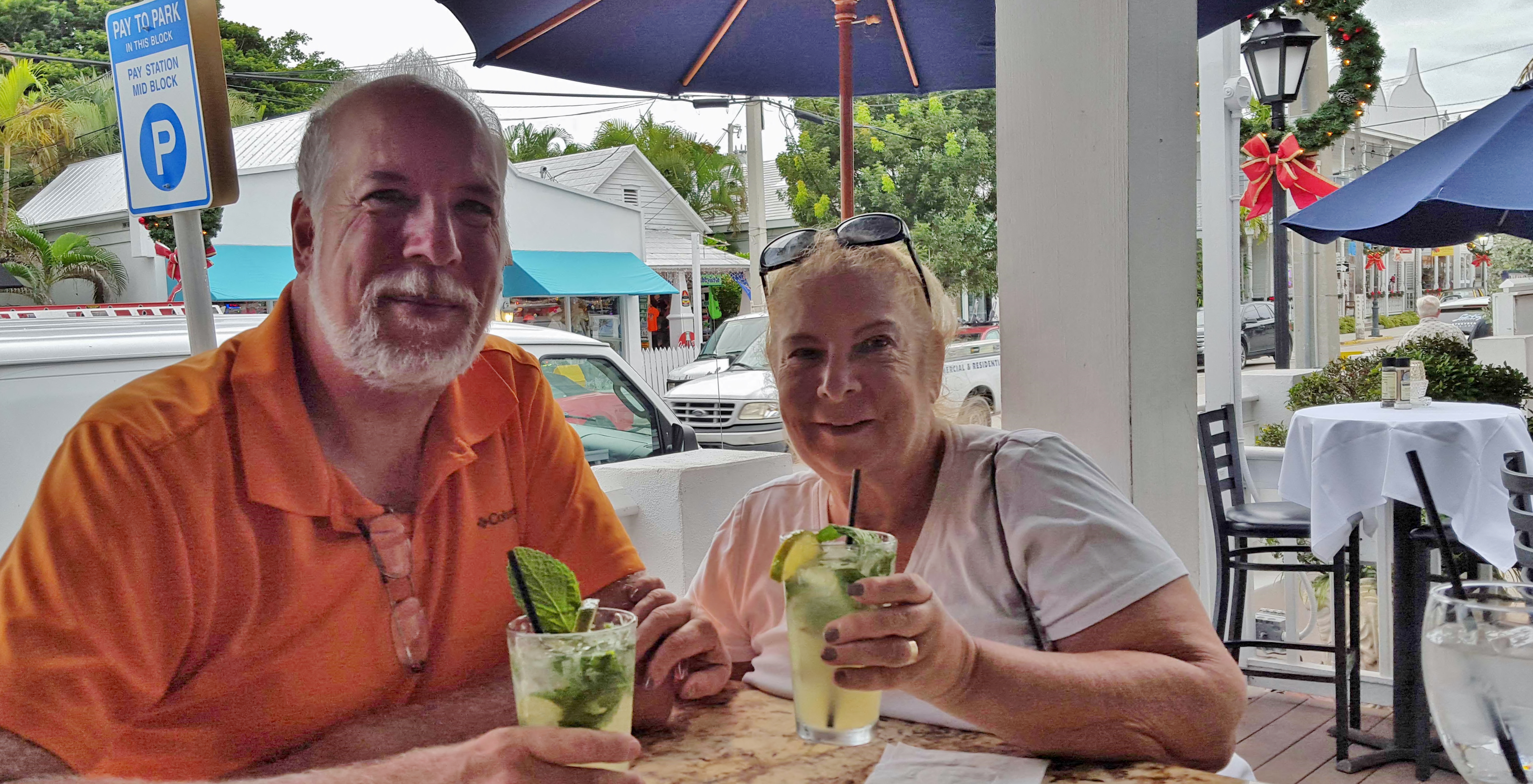 We made it! Enjoying the first mojito of the trip in Key West. At the Terrace bar in the La Te Da hotel