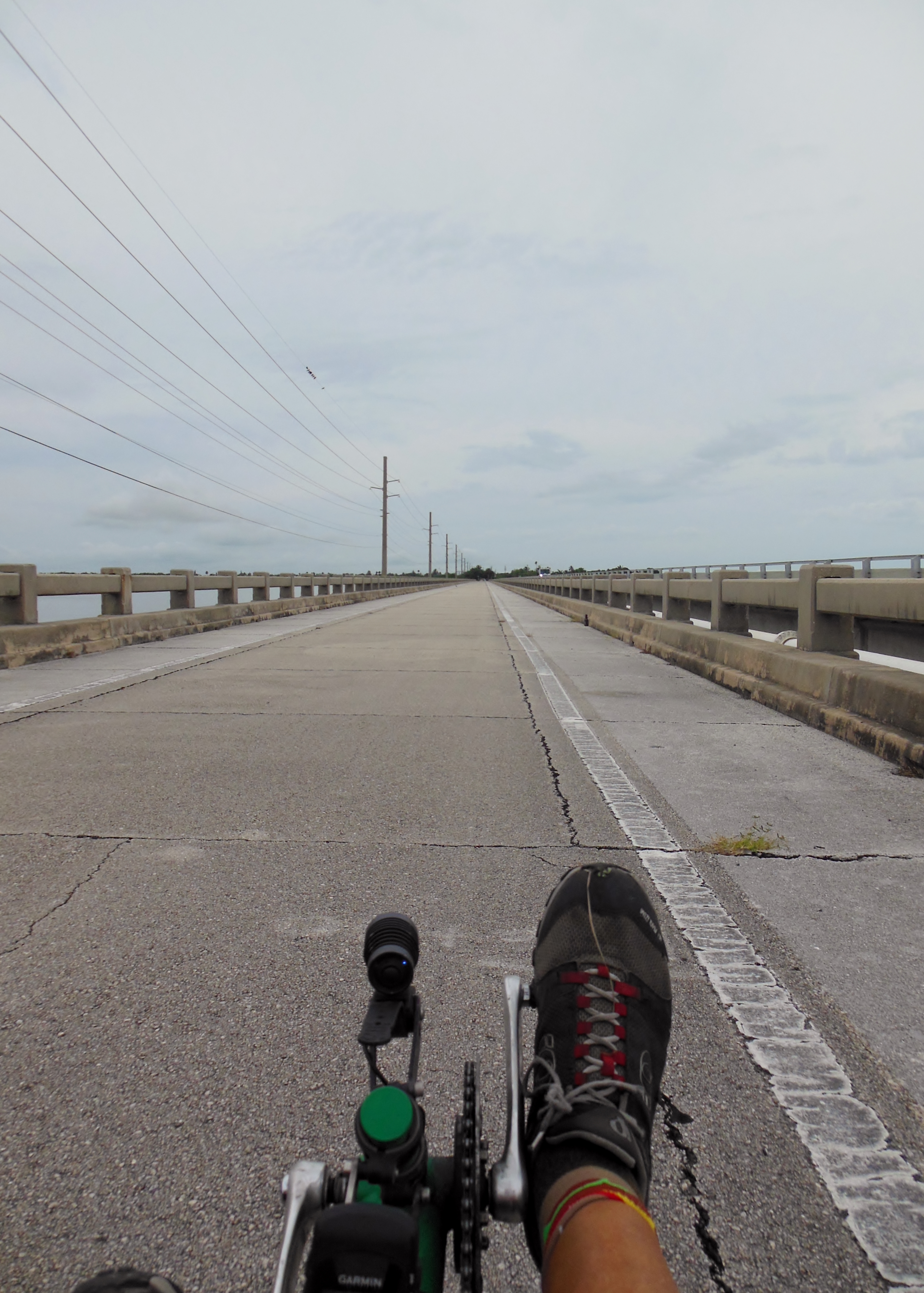 In some places (like this one) there is a nice off-road bridge using the old railroad bridges. Butt more often, it's necessary to ride on the shoulder of the highway 