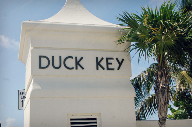 The entrance to Duck Key - home to Hawks Cay Resort