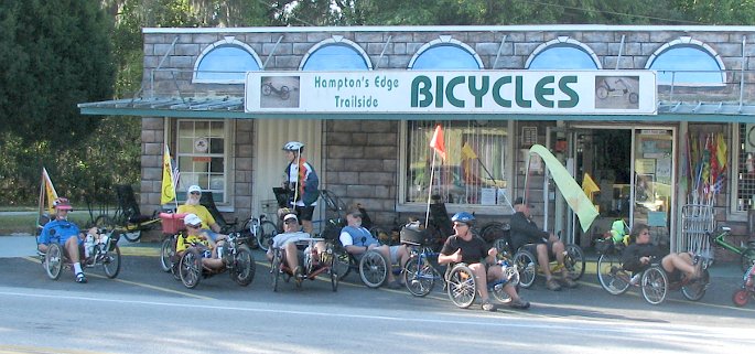 The Hampton's Edge Bike Shop. Right on the trail in nearby Floral City